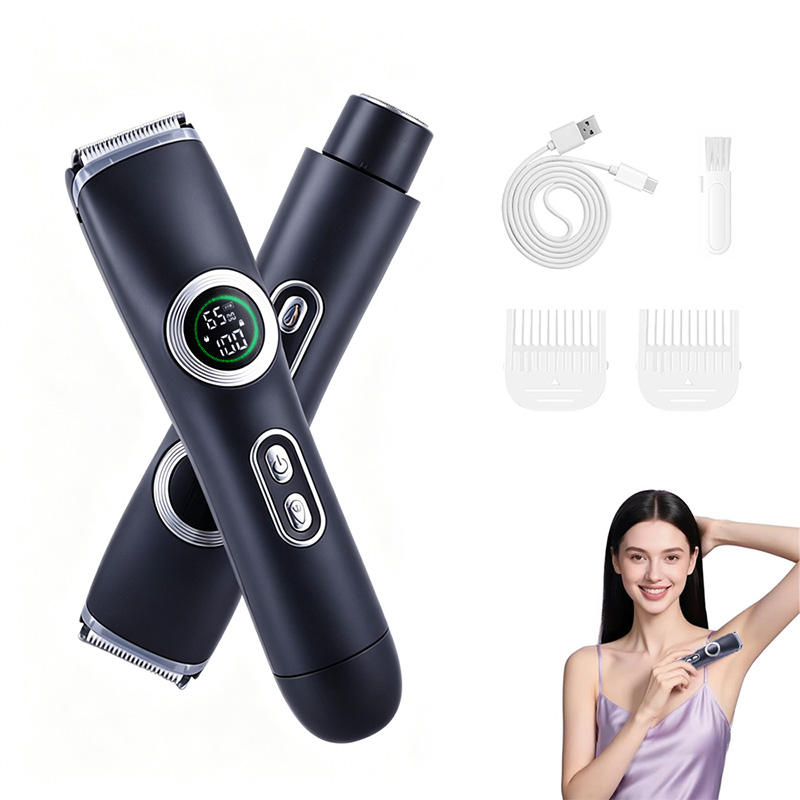 2-in-1 IPX7 Waterproof Body Grooming Trimmer and Shaver